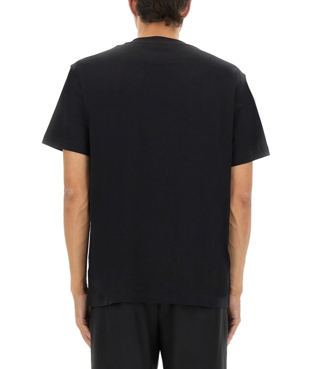 MOSCHINO Черная хлопковая футболка, фото 3