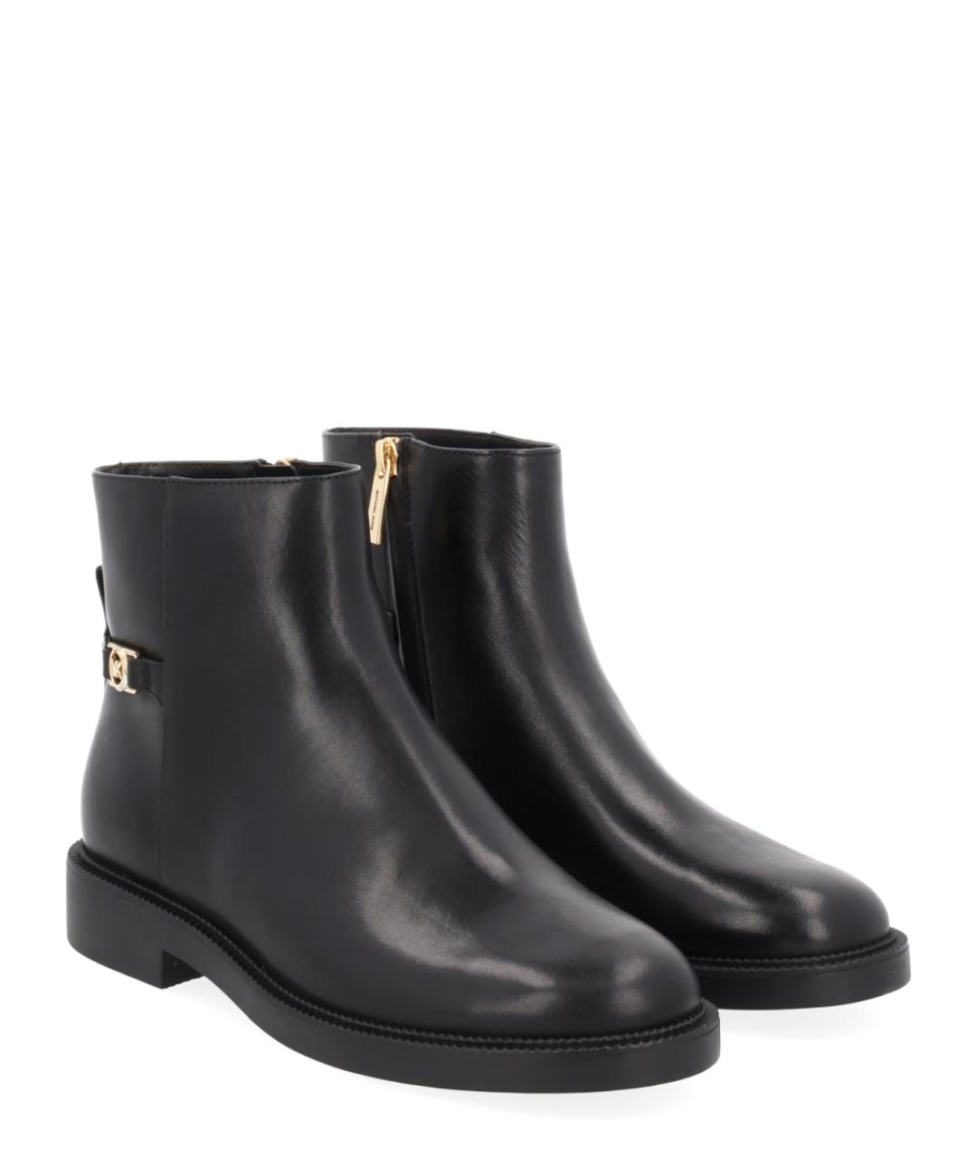 MICHAEL KORS Черные кожаные ботинки, фото 2