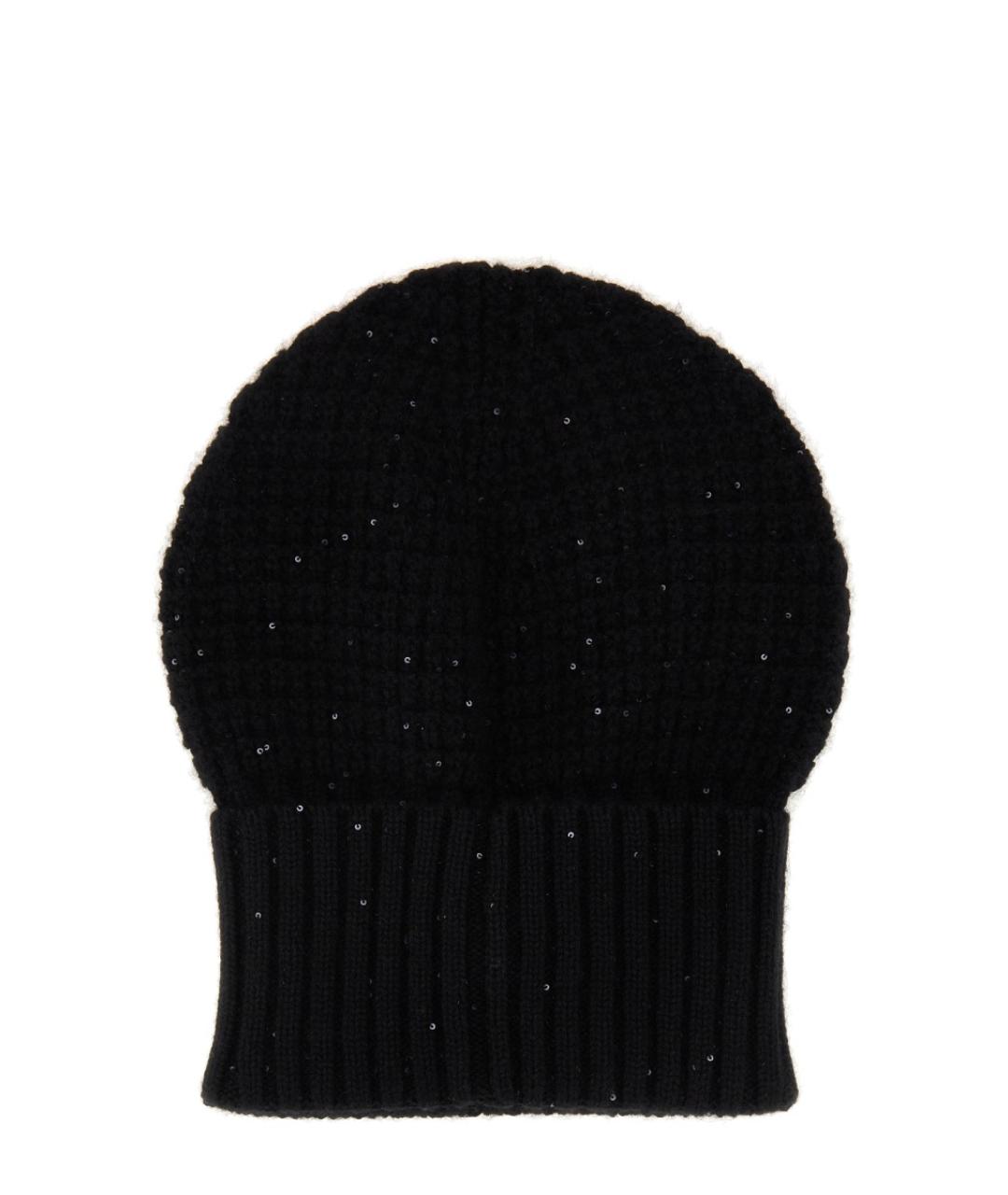 FABIANA FILIPPI Черная шерстяная шапка, фото 2