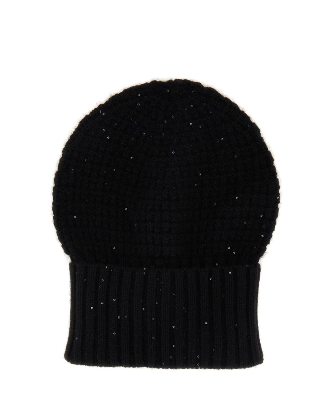 FABIANA FILIPPI Черная шерстяная шапка, фото 1