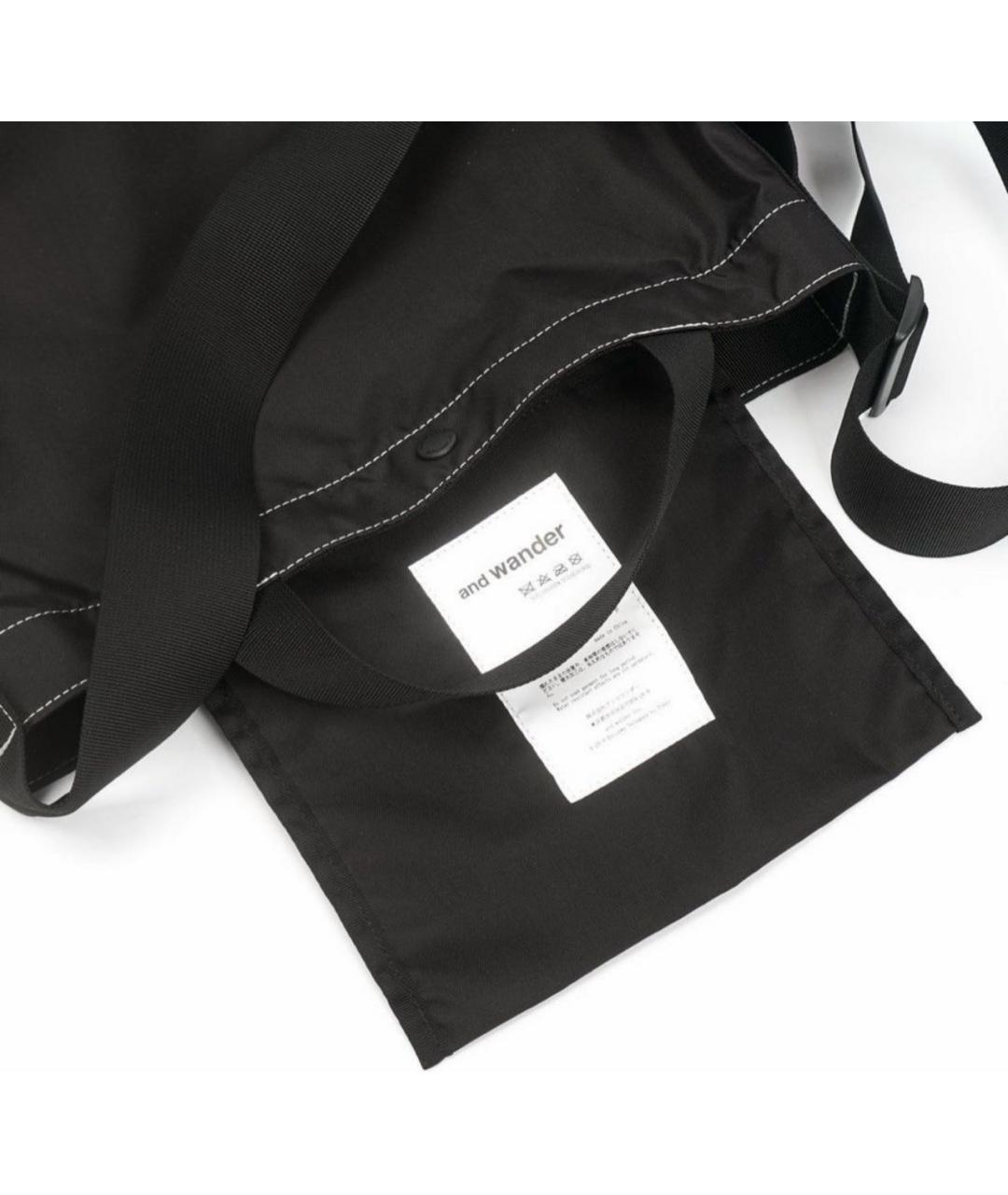 AND WANDER Черная сумка тоут, фото 4
