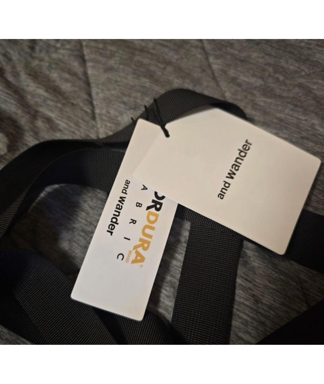 AND WANDER Черная сумка тоут, фото 5
