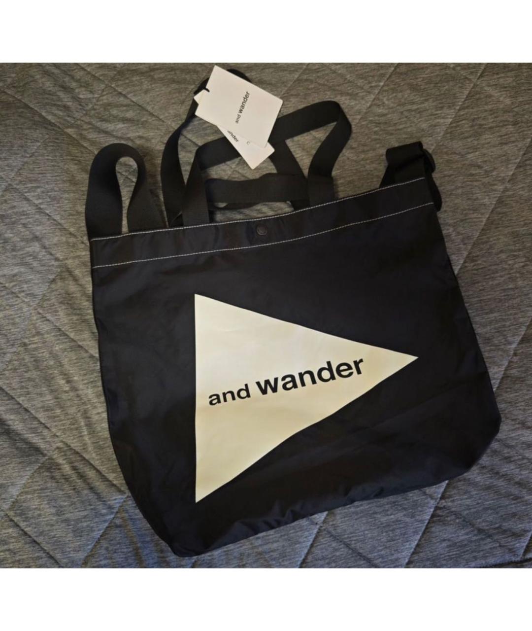 AND WANDER Черная сумка тоут, фото 9