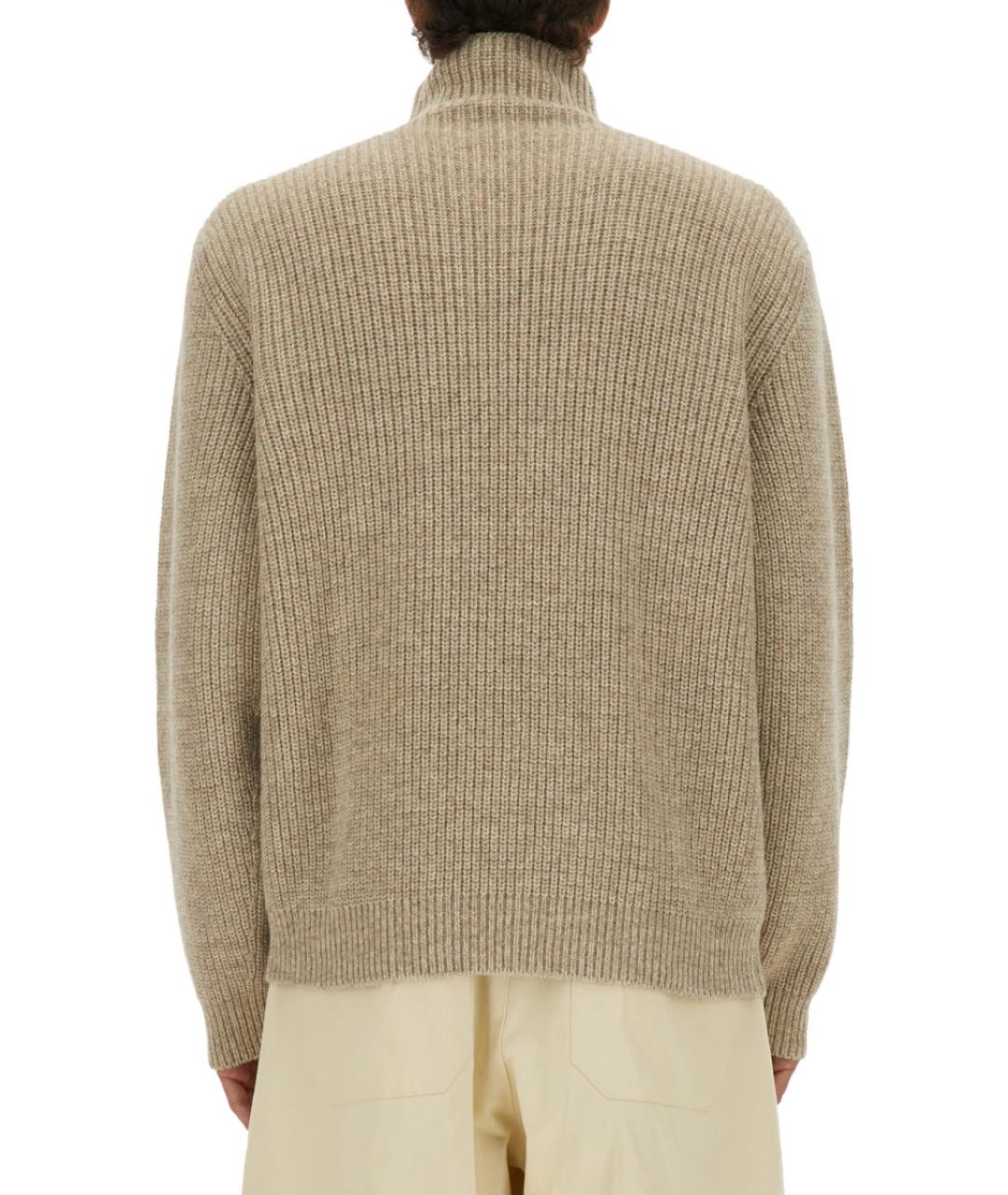 LEMAIRE Бежевый шерстяной джемпер / свитер, фото 3