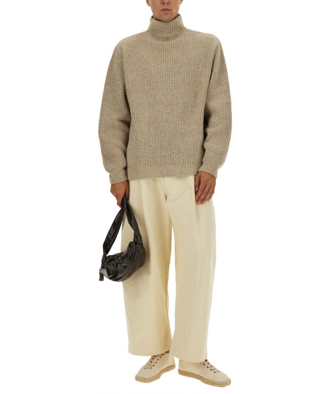 LEMAIRE Бежевый шерстяной джемпер / свитер, фото 2