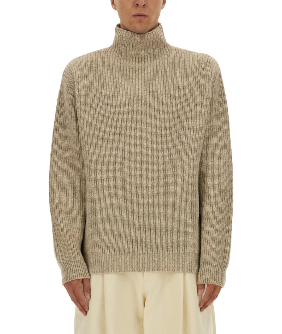 LEMAIRE Бежевый шерстяной джемпер / свитер, фото 5