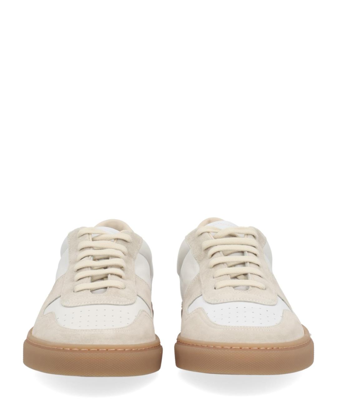 COMMON PROJECTS Белые кожаные низкие кроссовки / кеды, фото 3