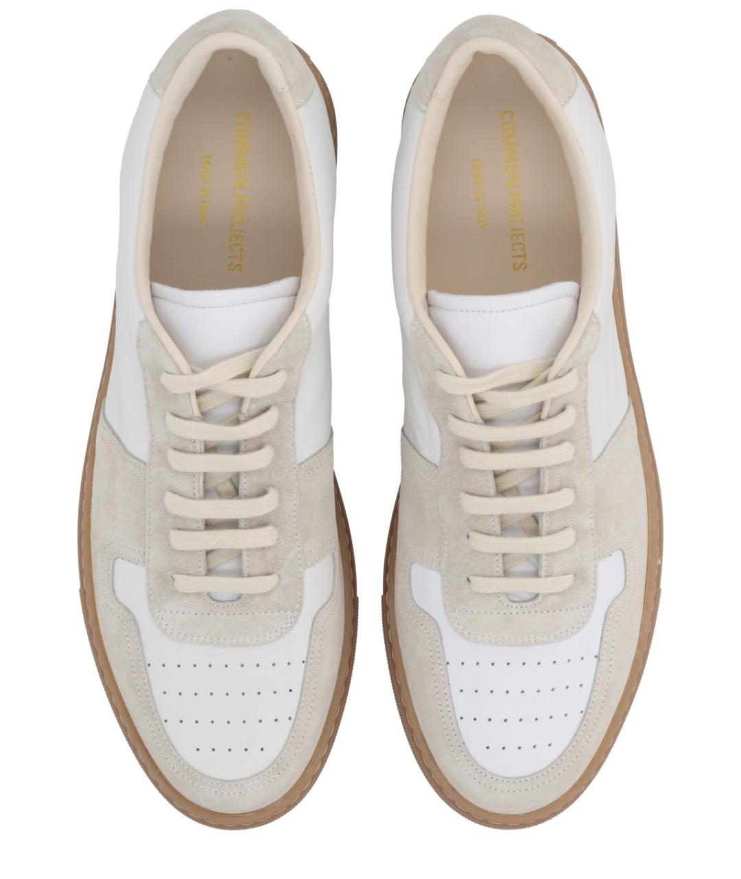 COMMON PROJECTS Белые кожаные низкие кроссовки / кеды, фото 5