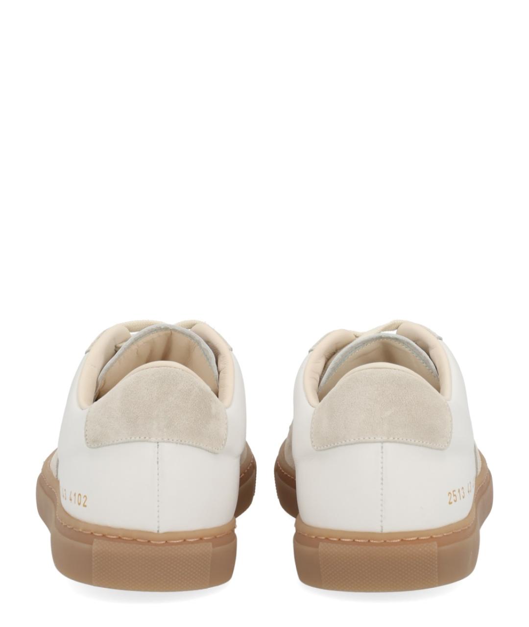 COMMON PROJECTS Белые кожаные низкие кроссовки / кеды, фото 4