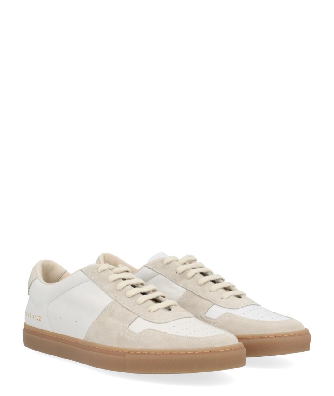 COMMON PROJECTS Белые кожаные низкие кроссовки / кеды, фото 2