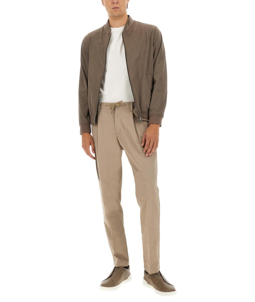 HERNO Коричневая полиэстеровая куртка, фото 2