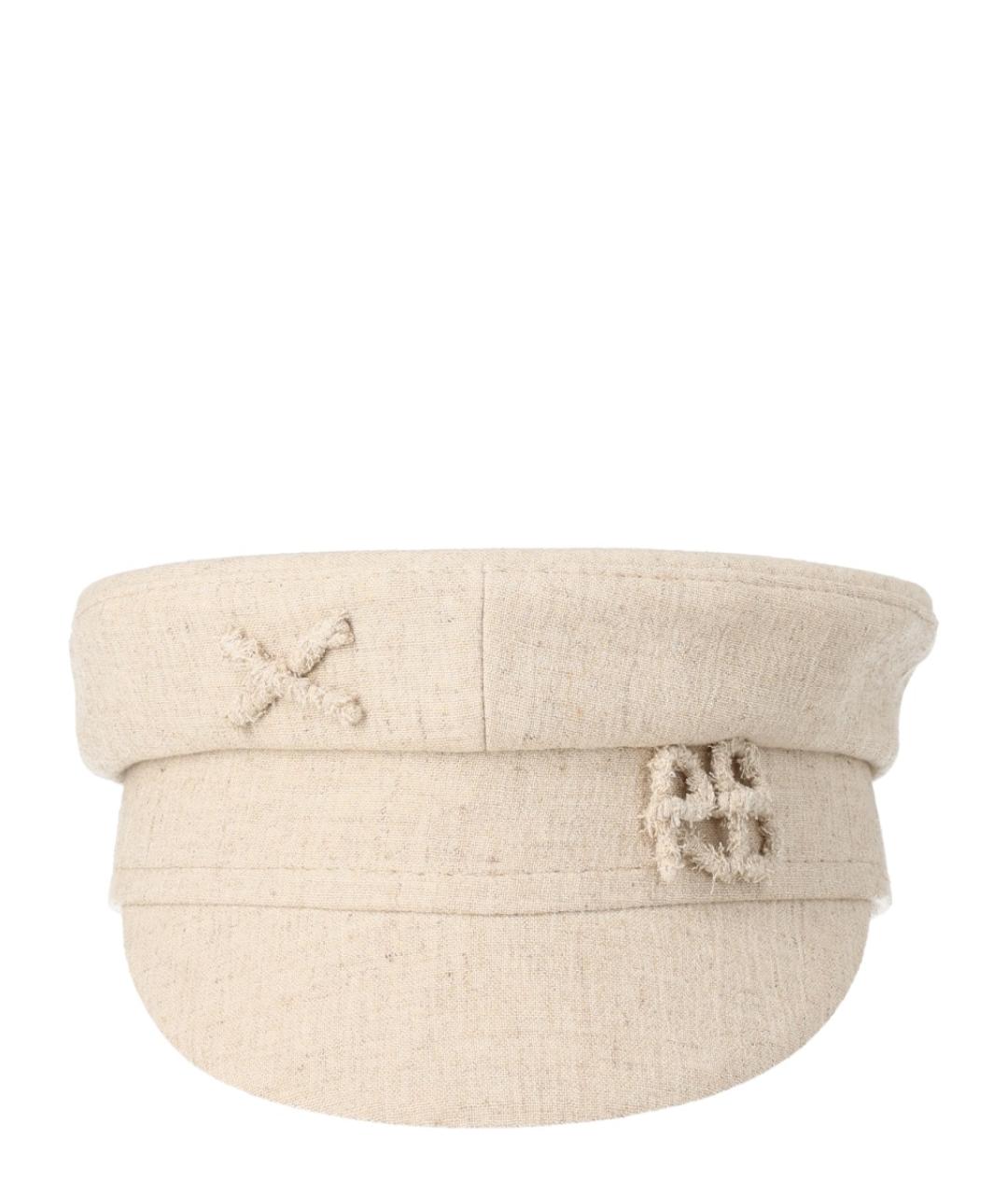 RUSLAN BAGINSKIY Бежевая льняная кепка, фото 1