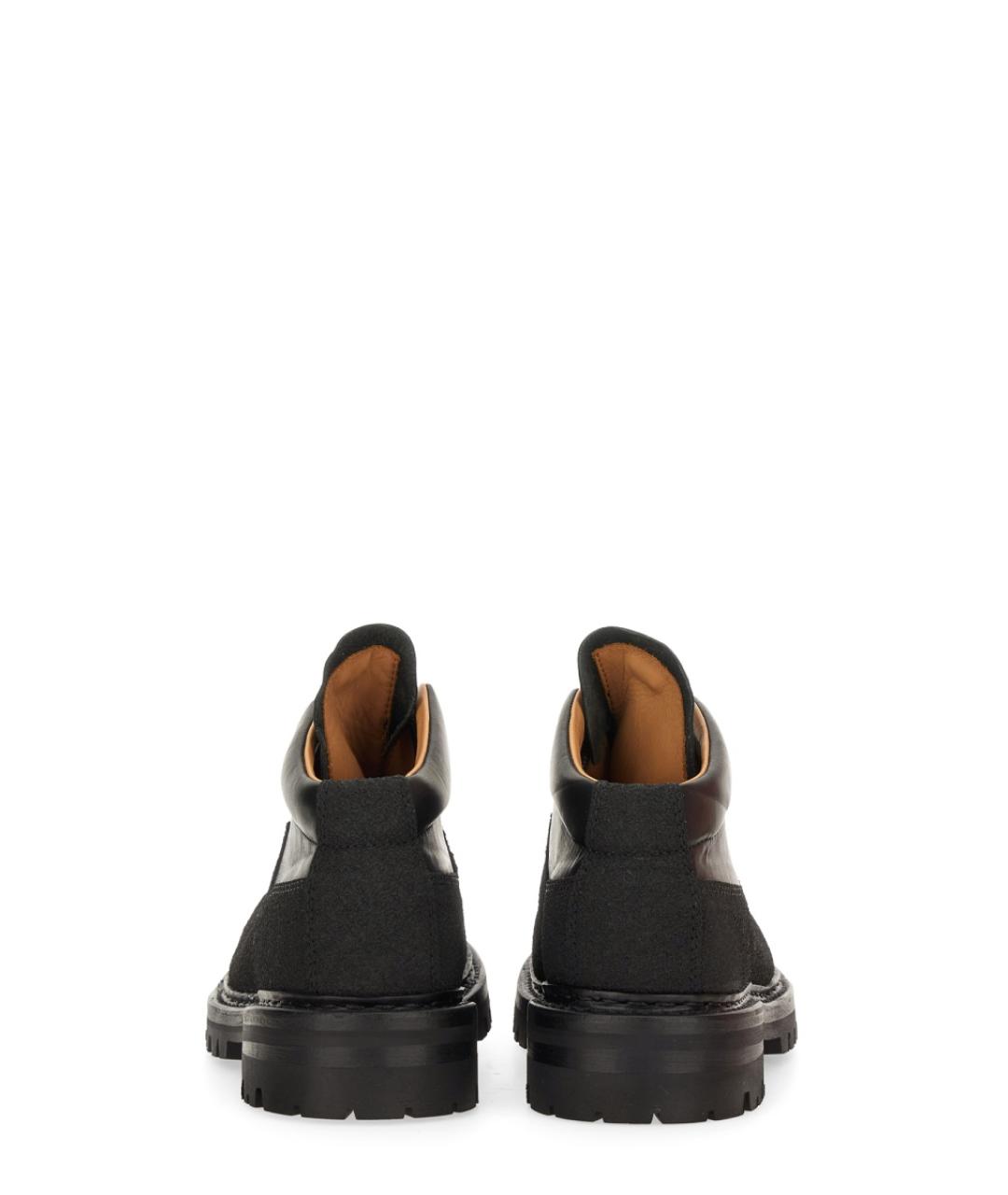 OUR LEGACY Черные кожаные низкие ботинки, фото 3