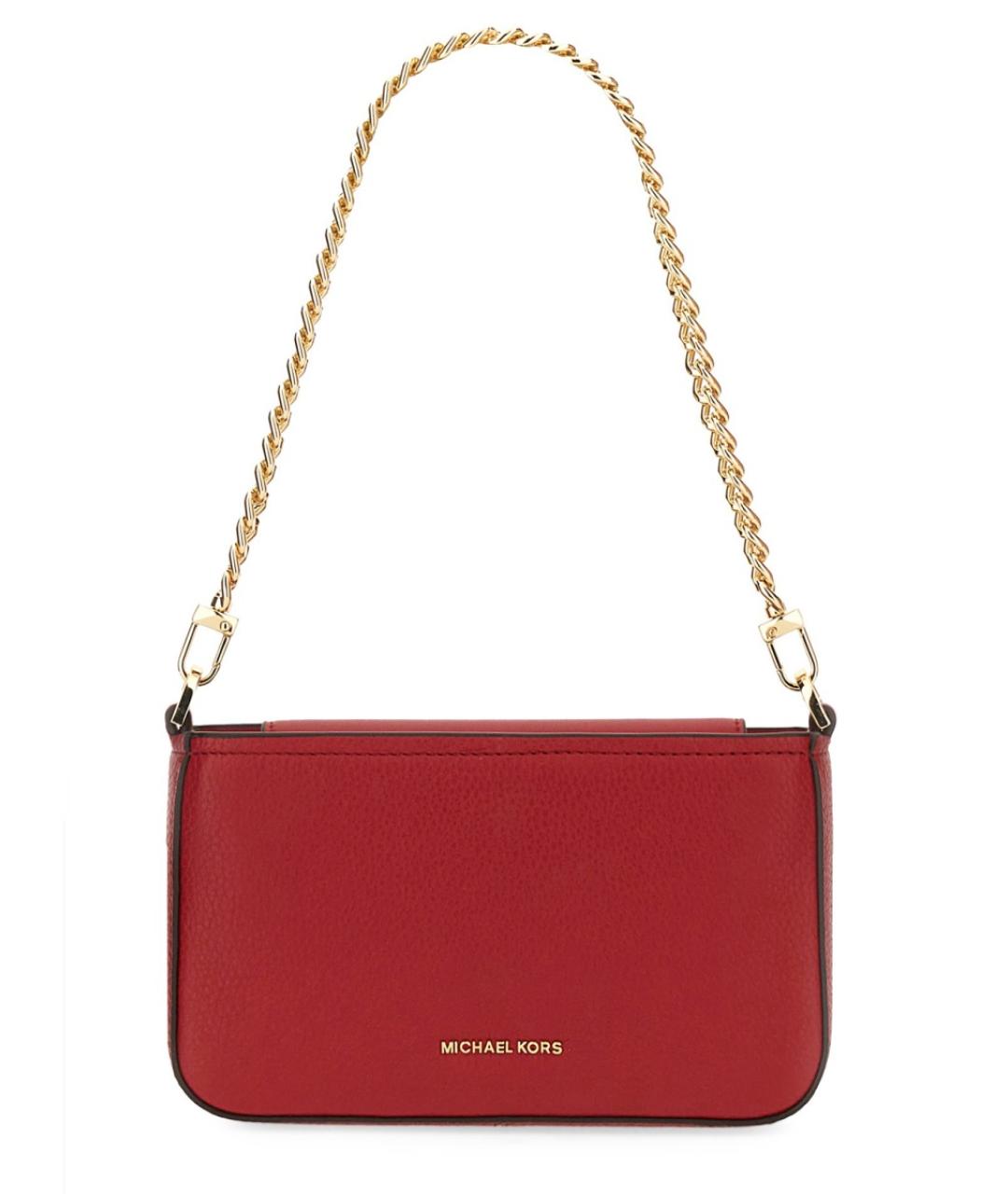 MICHAEL KORS Красная кожаная сумка через плечо, фото 1