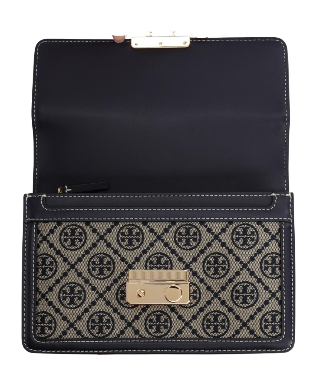 TORY BURCH Синяя хлопковая сумка через плечо, фото 4