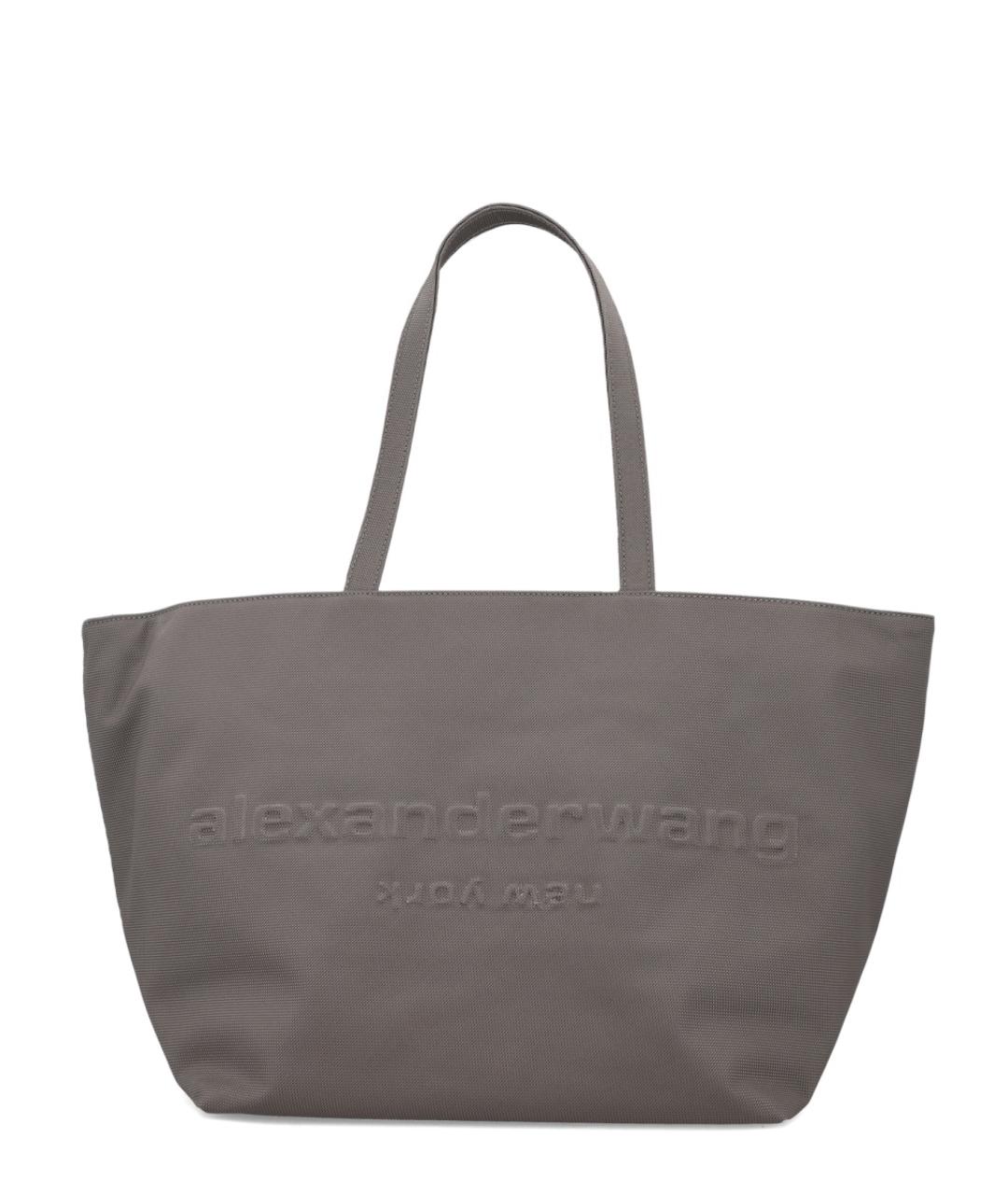 ALEXANDER WANG Серая синтетическая сумка тоут, фото 1