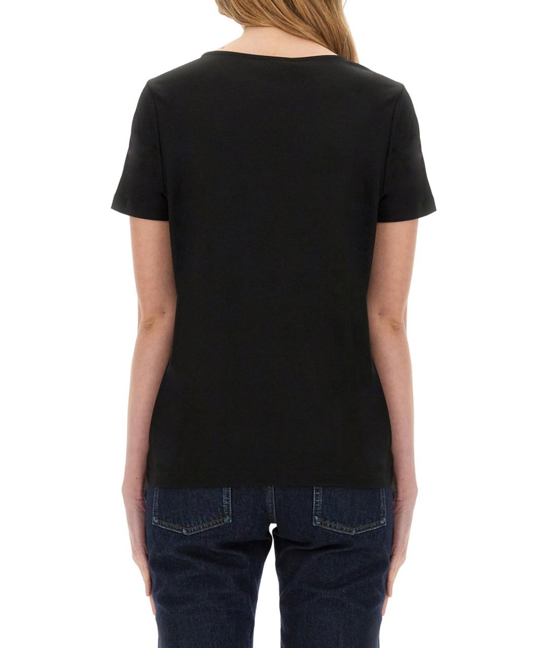 FAY Черная вискозная футболка, фото 3