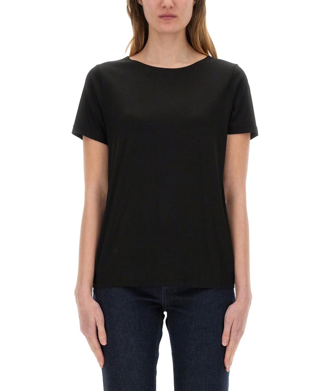 FAY Черная вискозная футболка, фото 1