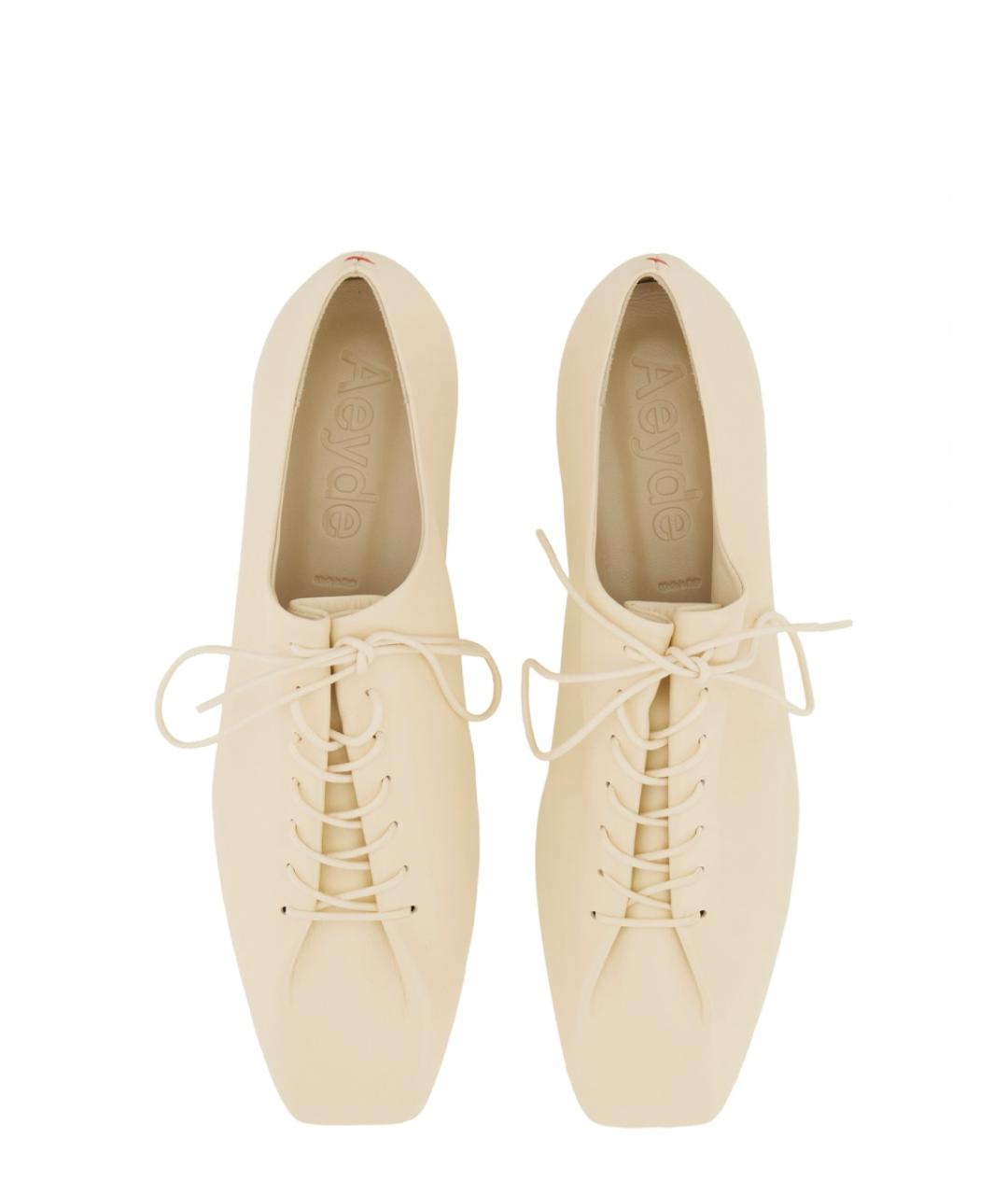 AEYDE Белые кожаные брогги и оксфорды, фото 4