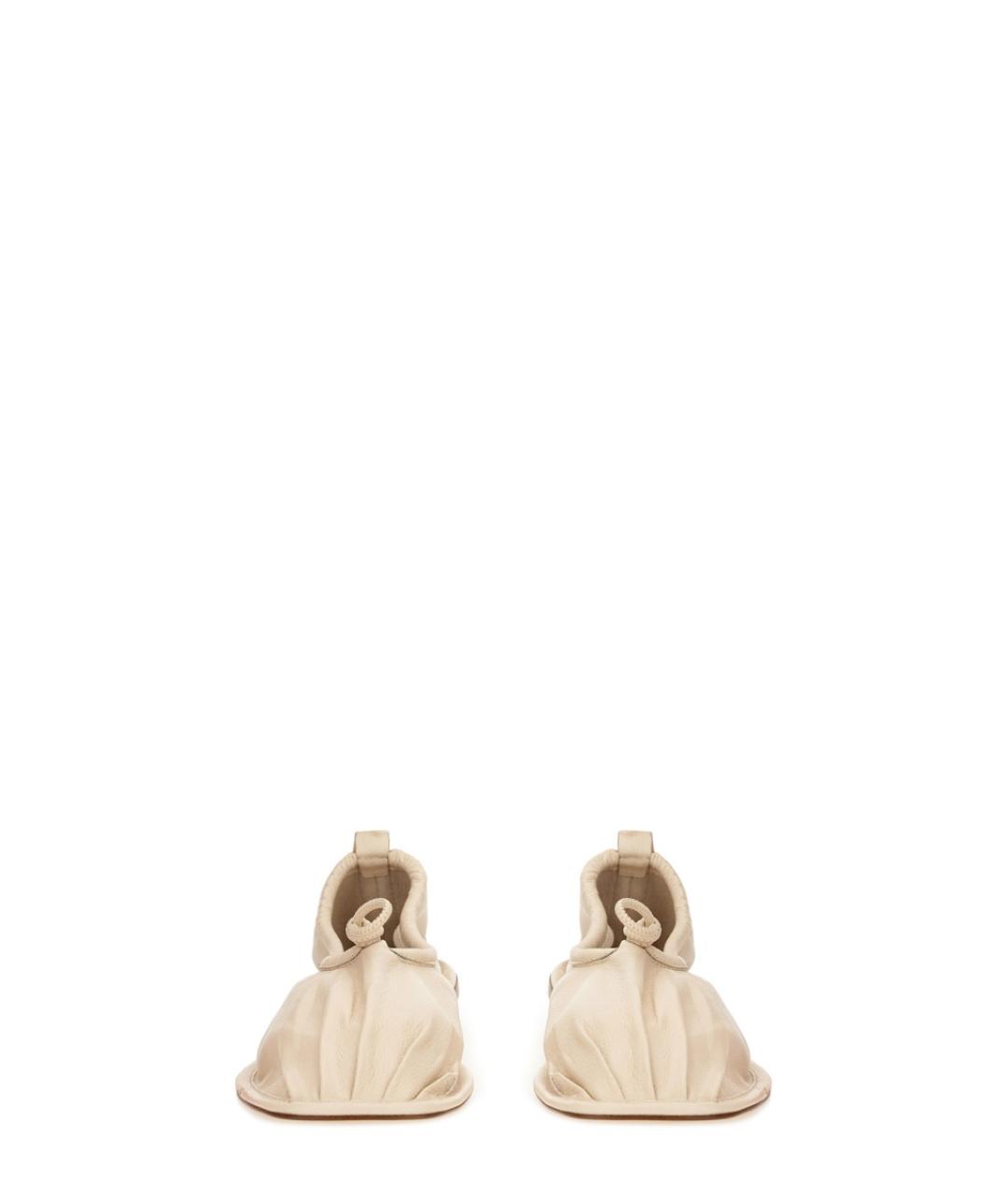 HEREU Бежевые кожаные балетки, фото 4