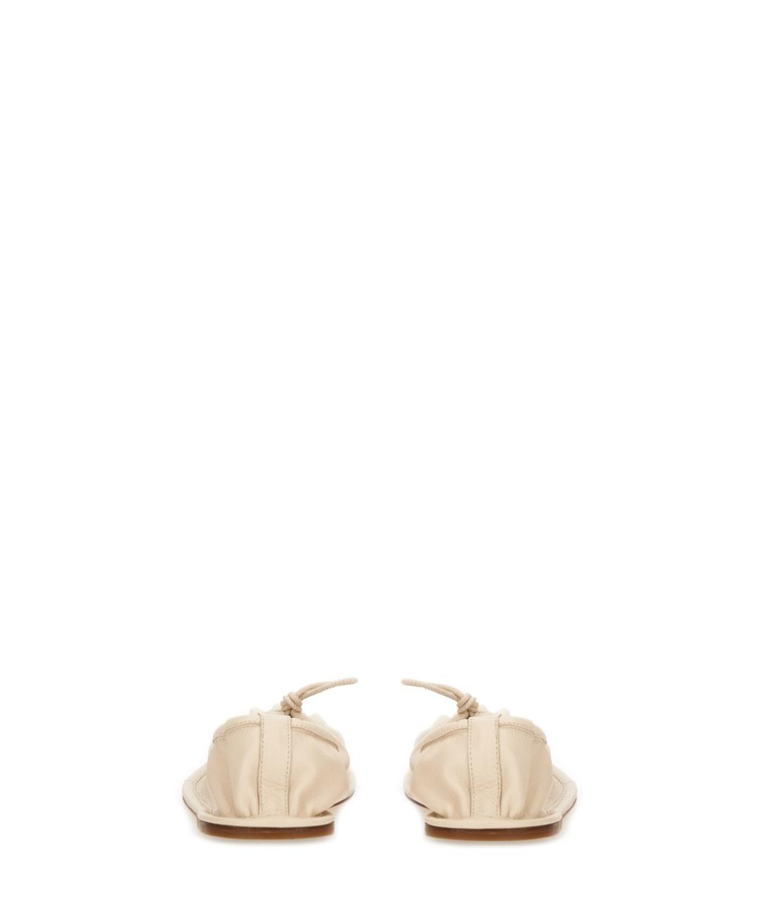 HEREU Бежевые кожаные балетки, фото 3