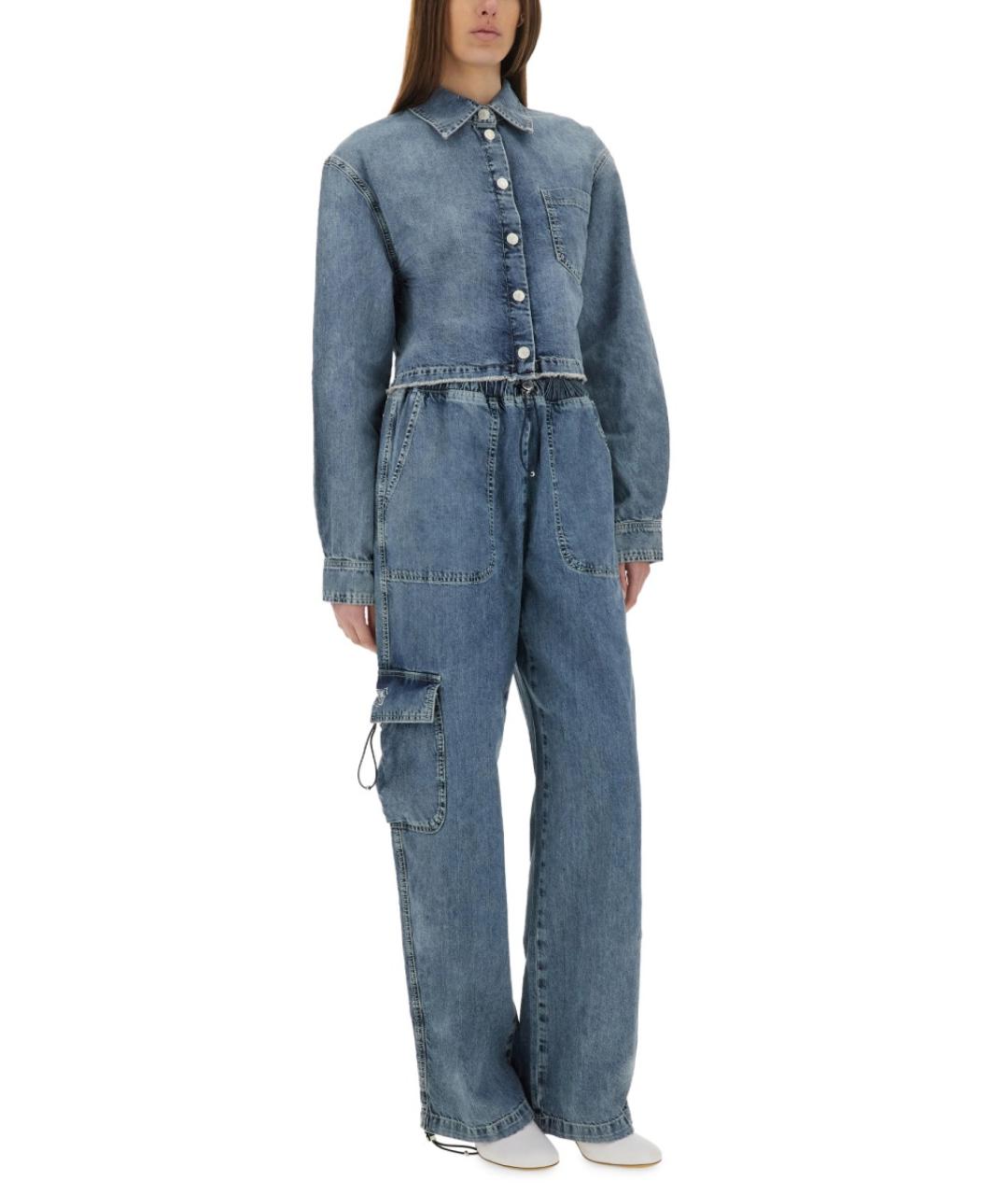 MOSCHINO JEANS Синяя хлопковая рубашка, фото 2