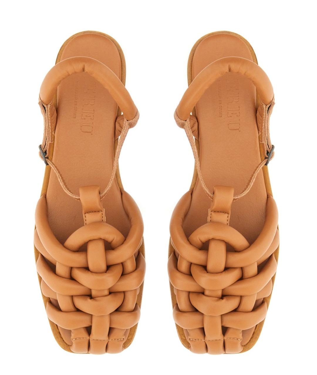 HEREU Коричневые кожаные сандалии, фото 3