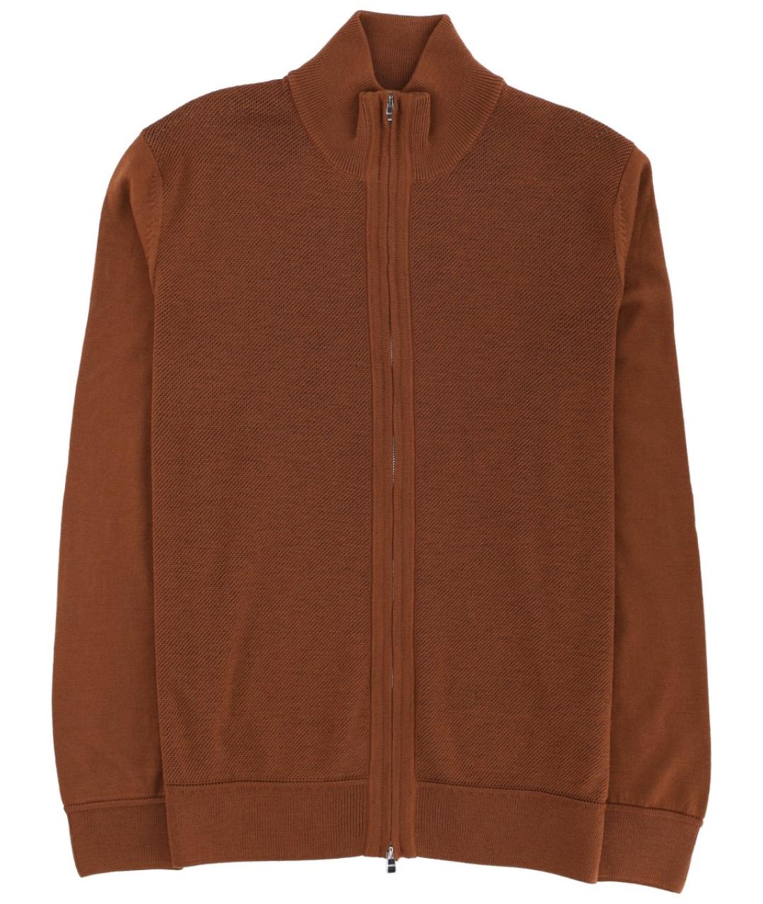 HUGO BOSS Коричневый шерстяной кардиган, фото 1