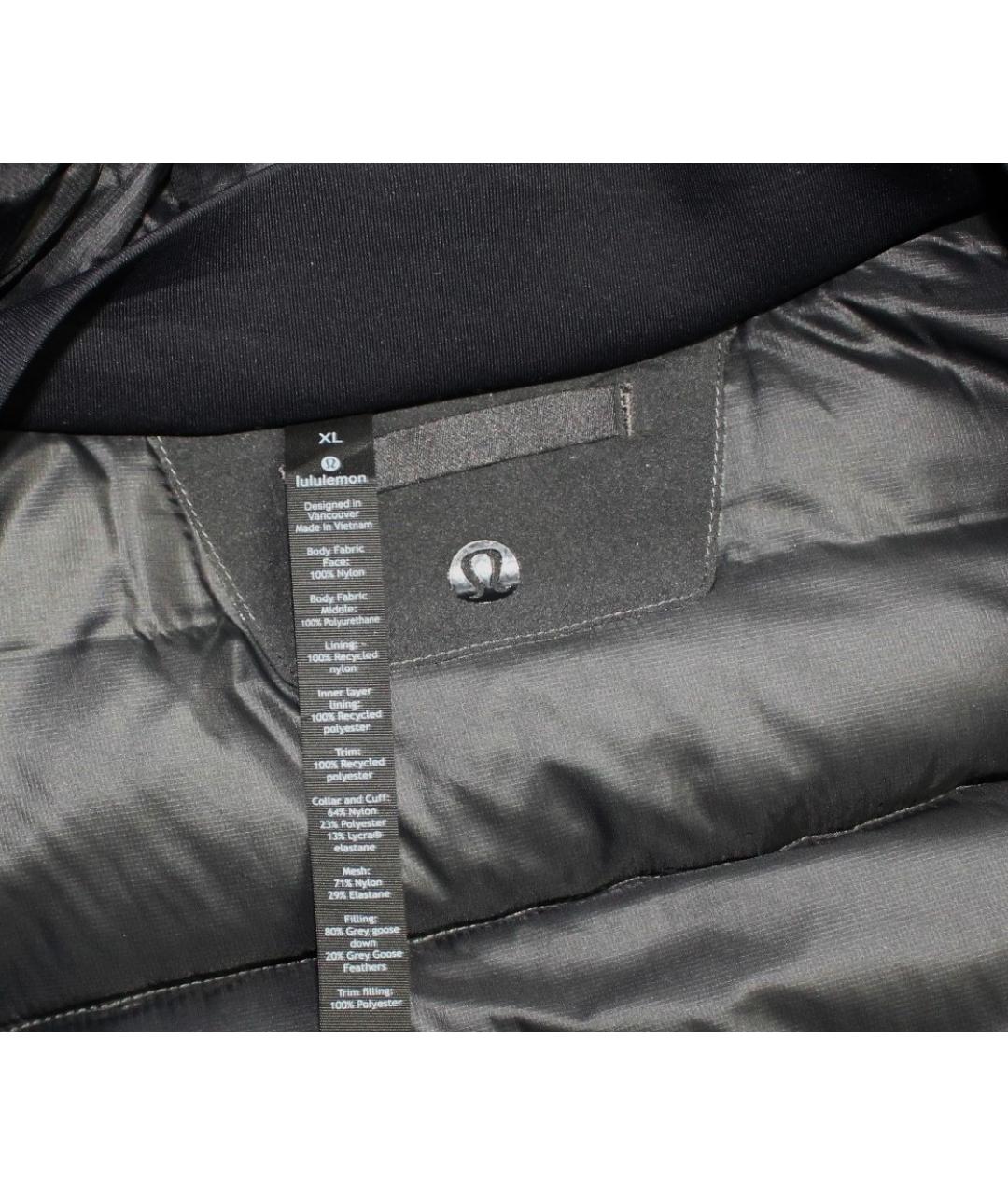 Lululemon Антрацитовый полиэстеровый пуховик, фото 3