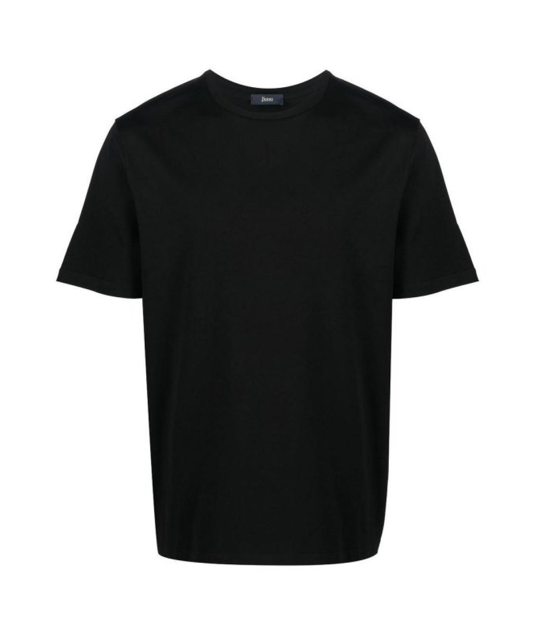 HERNO Черная хлопковая футболка, фото 1