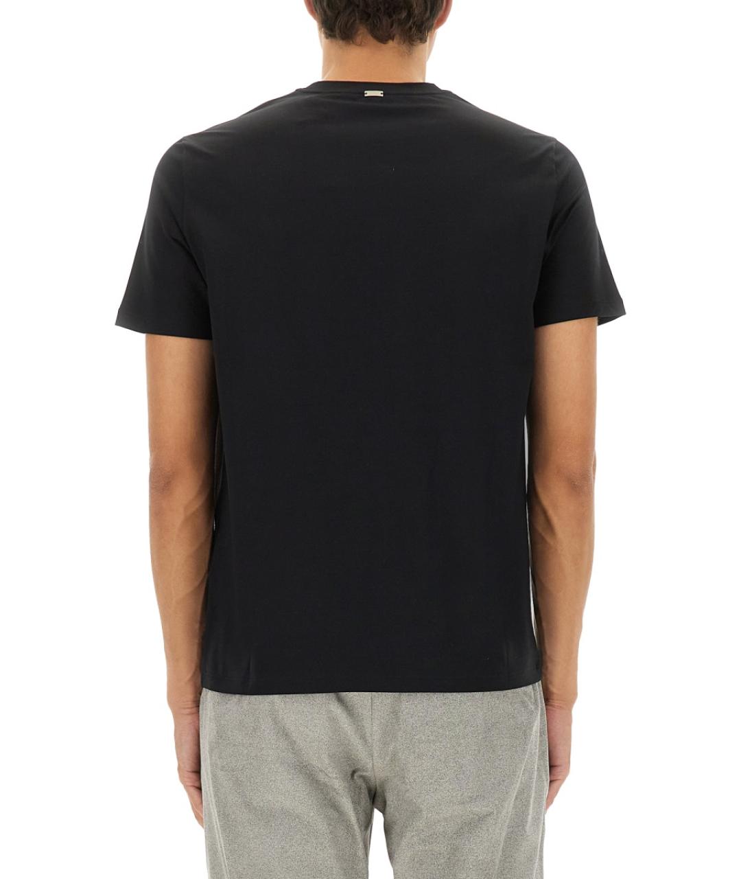 HERNO Черная хлопковая футболка, фото 3