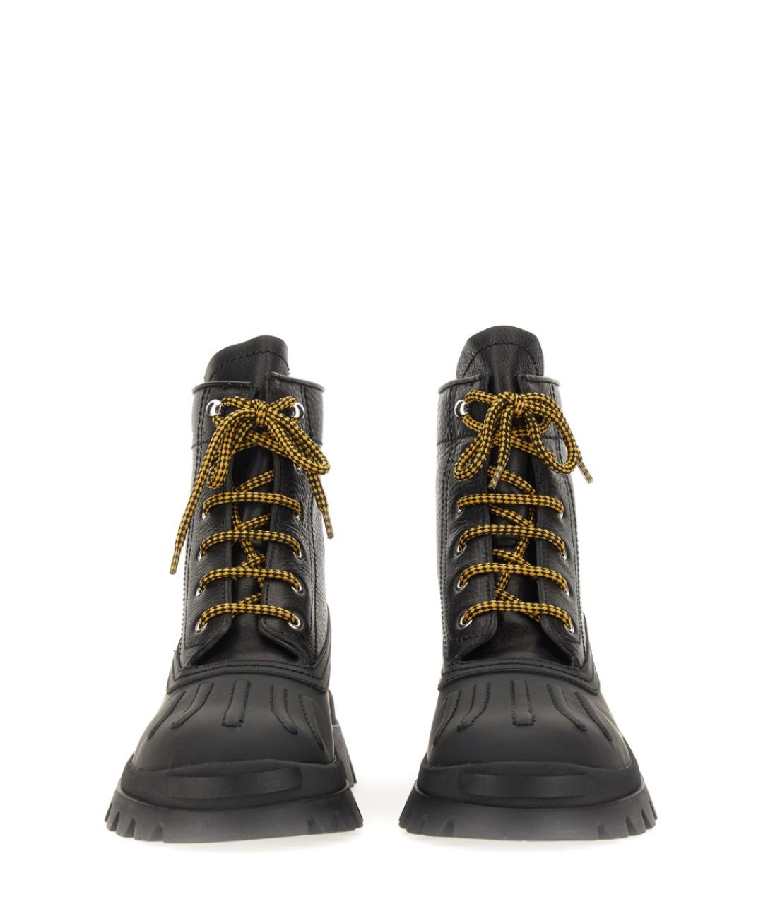 DSQUARED2 Черные кожаные высокие ботинки, фото 2