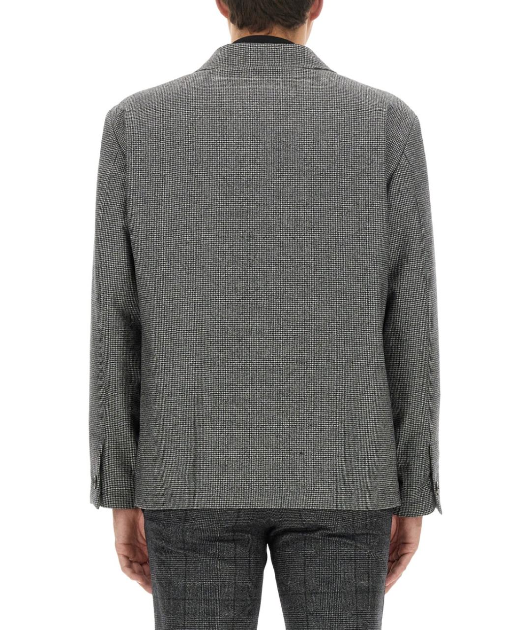 LARDINI Серая шерстяная кэжуал рубашка, фото 3