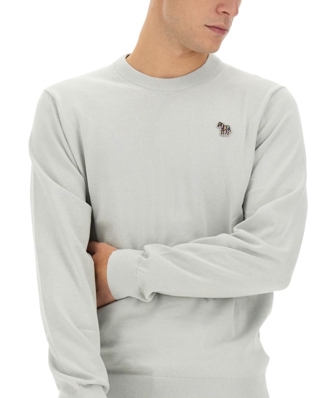 PS BY PAUL SMITH Серый хлопковый джемпер / свитер, фото 4