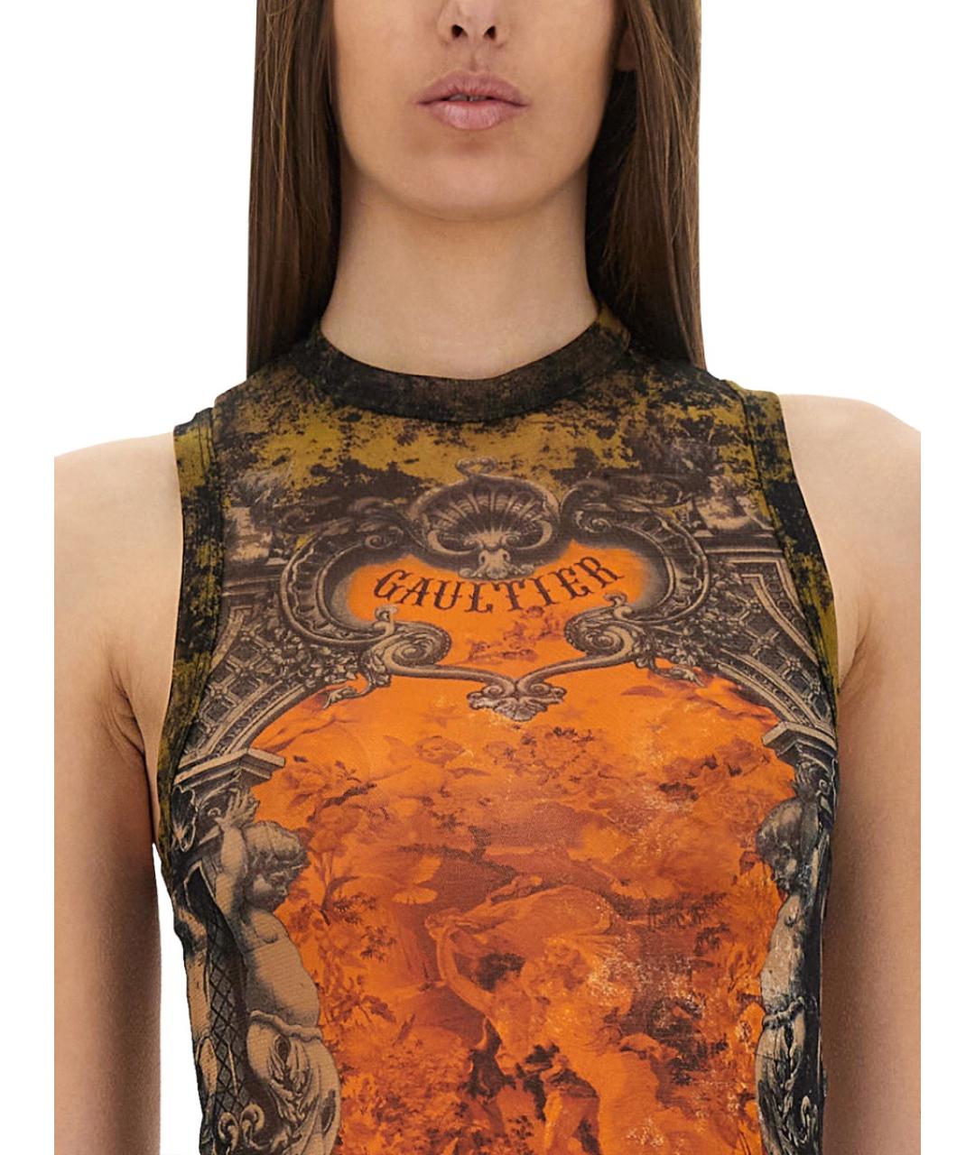 JEAN PAUL GAULTIER Мульти полиамидовая майка, фото 4