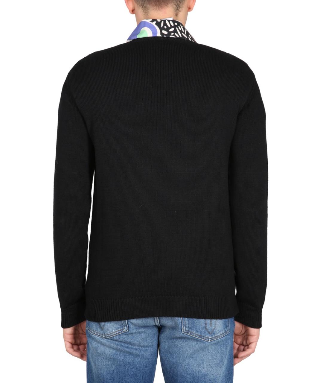 MOSCHINO Черный хлопковый джемпер / свитер, фото 3