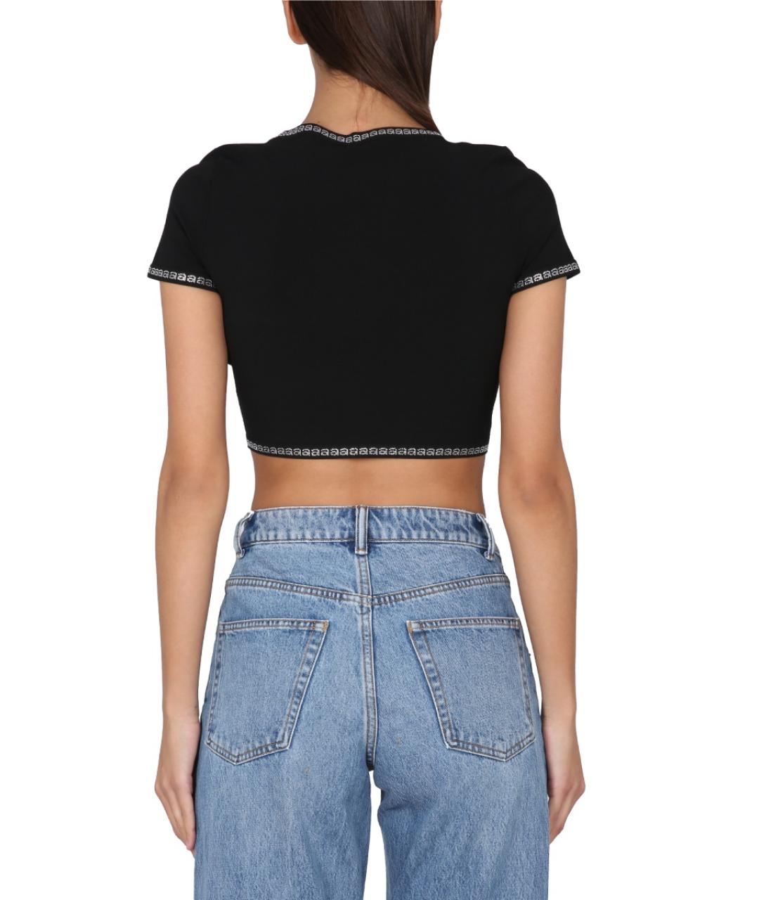 ALEXANDER WANG Черная полиамидовая футболка, фото 3