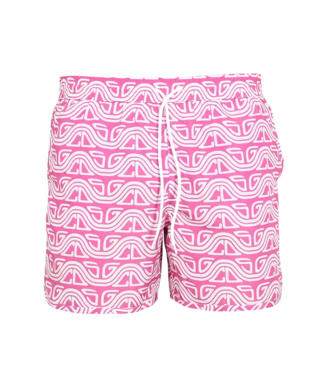 GCDS Розовые полиэстеровые шорты, фото 1