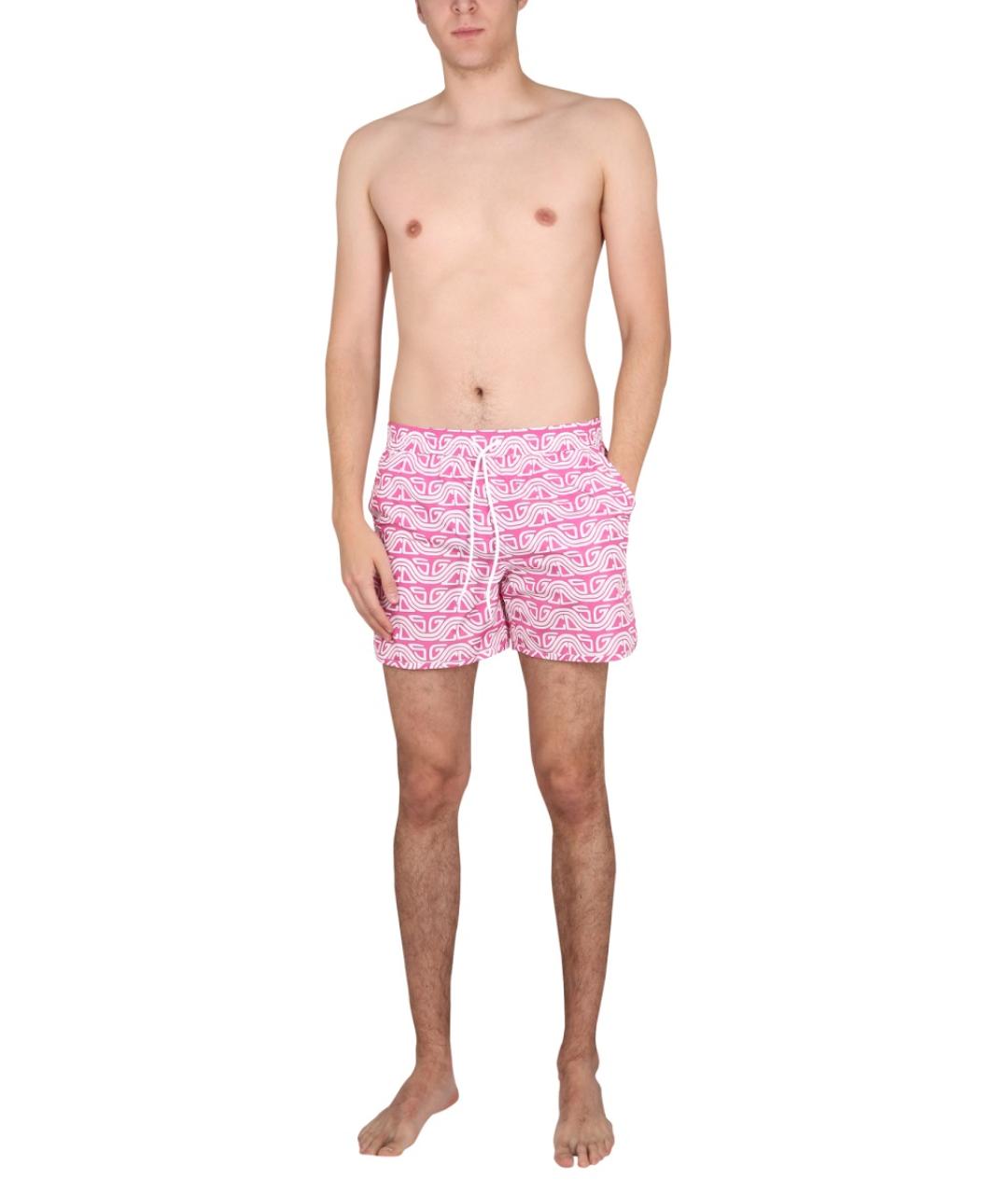 GCDS Розовые полиэстеровые шорты, фото 2