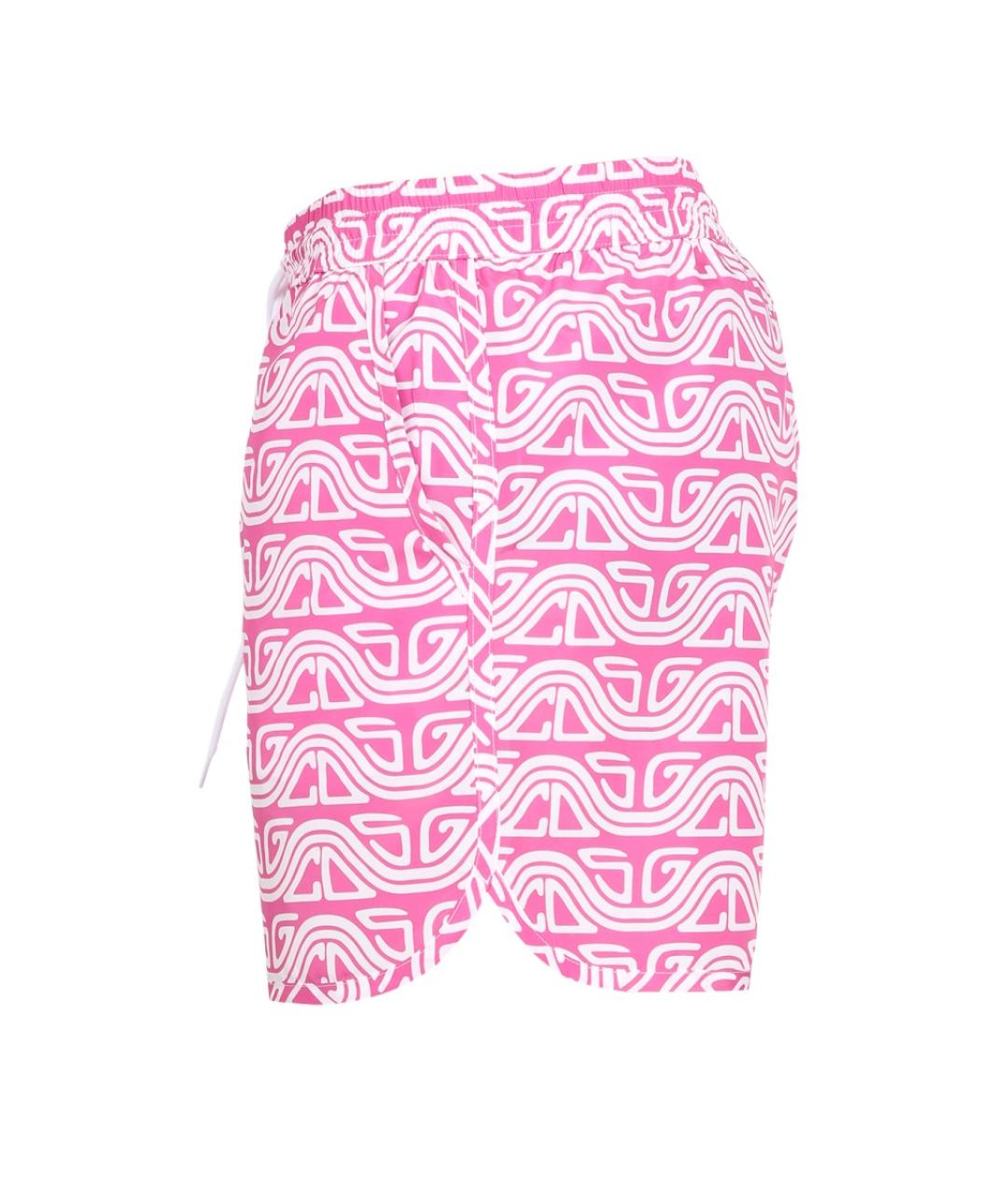 GCDS Розовые полиэстеровые шорты, фото 3