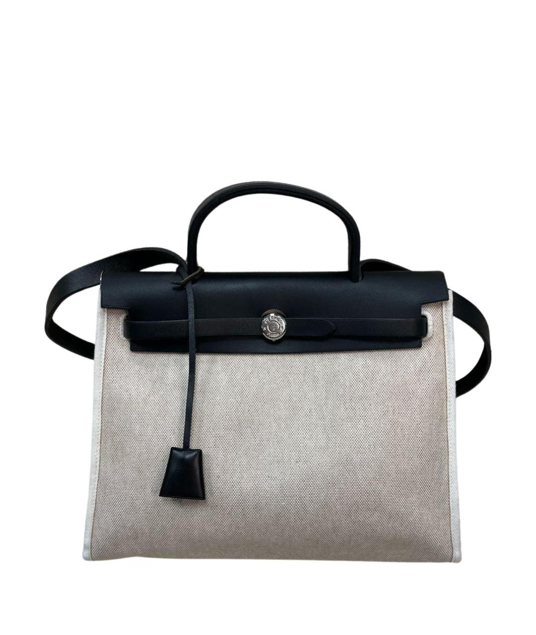 HERMES Черная тканевая сумка через плечо, фото 1