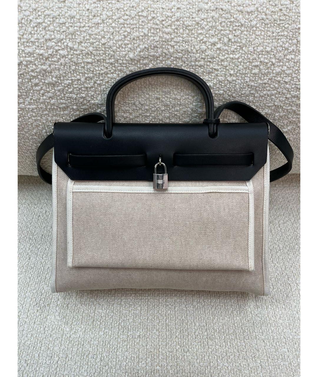 HERMES Черная тканевая сумка через плечо, фото 3