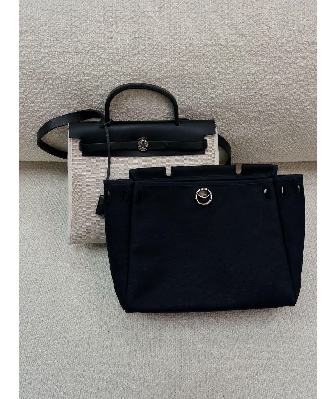 HERMES Черная тканевая сумка через плечо, фото 6