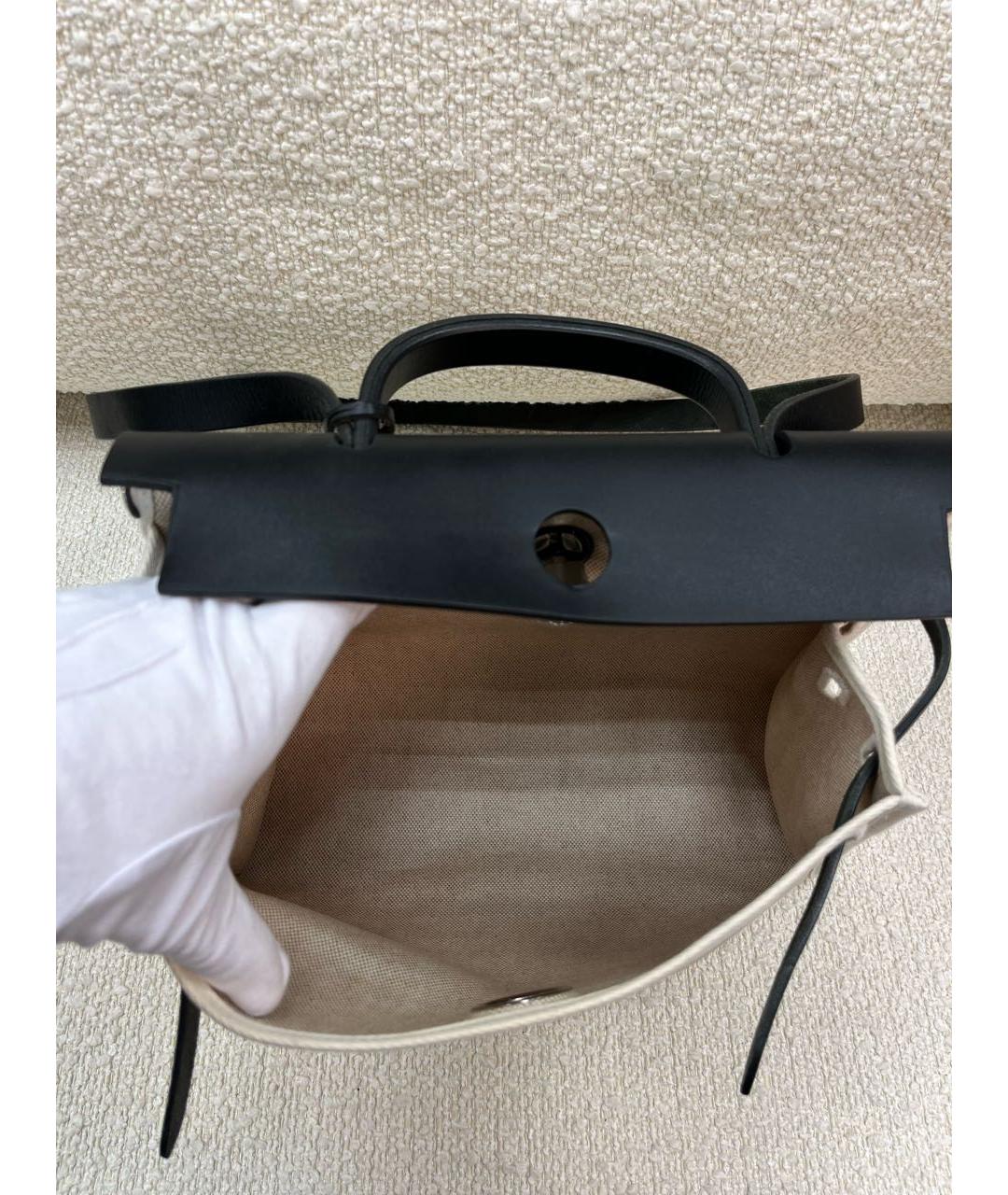 HERMES Черная тканевая сумка через плечо, фото 4