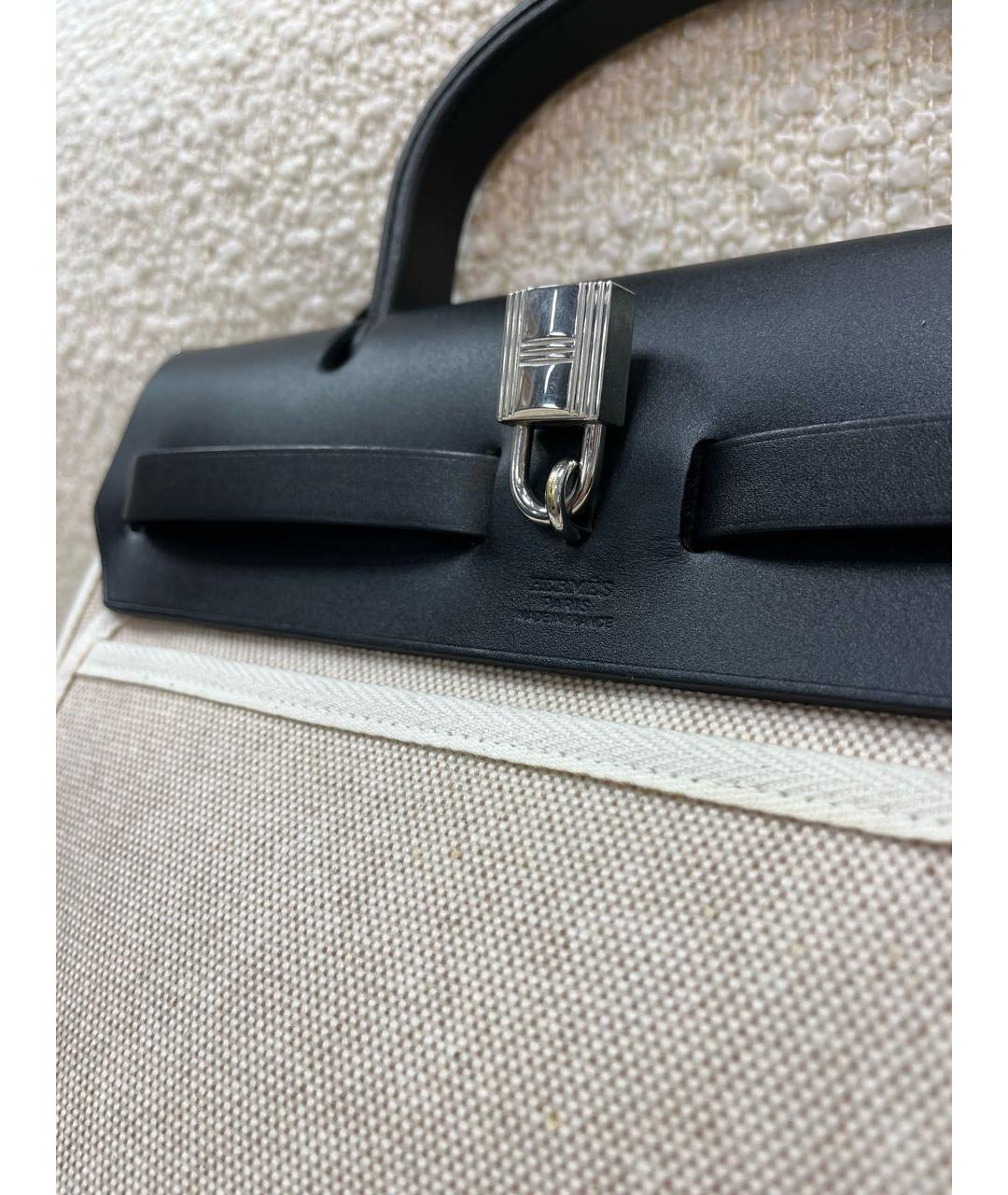 HERMES Черная тканевая сумка через плечо, фото 7