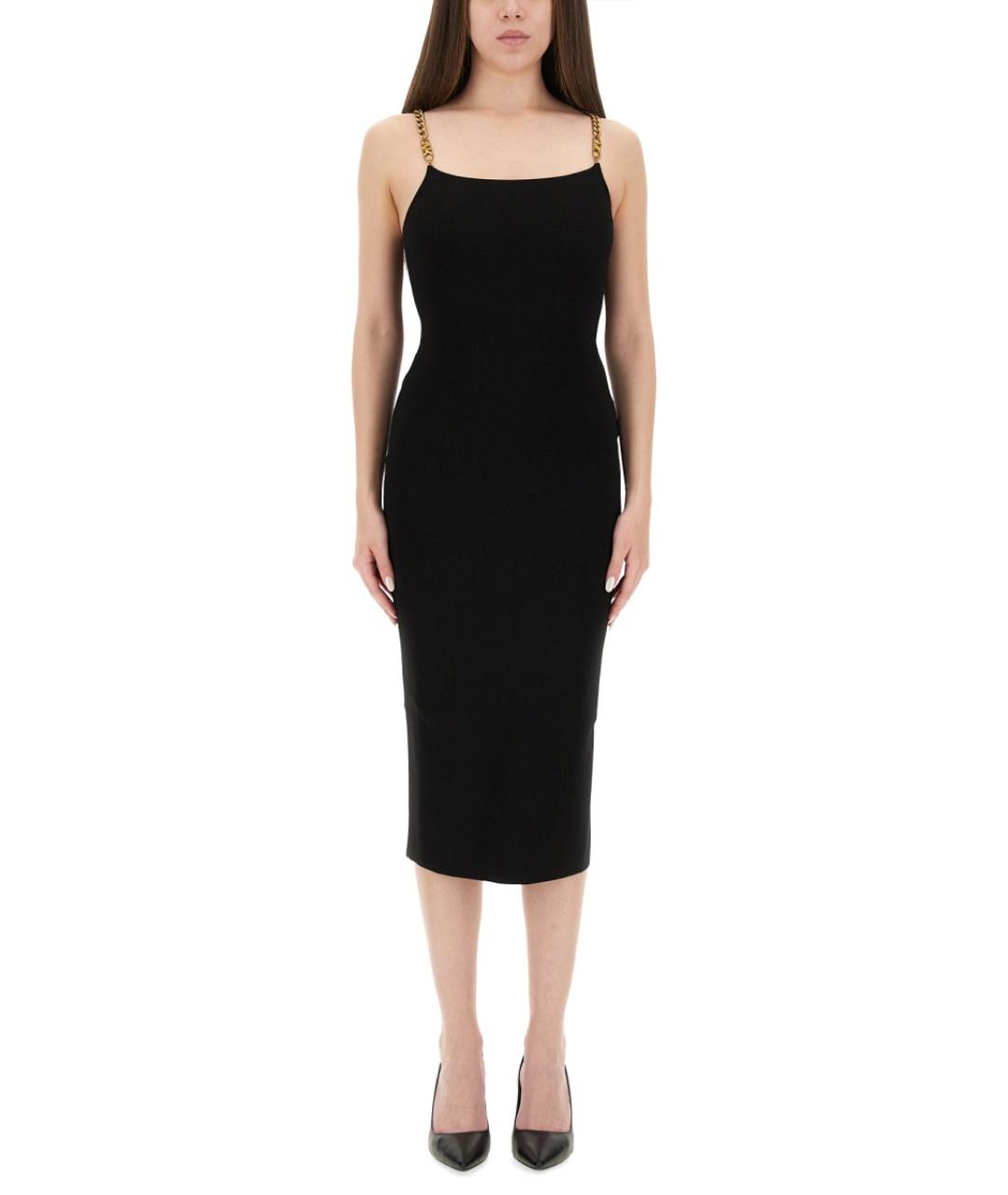 MICHAEL KORS Черное вискозное повседневное платье, фото 5