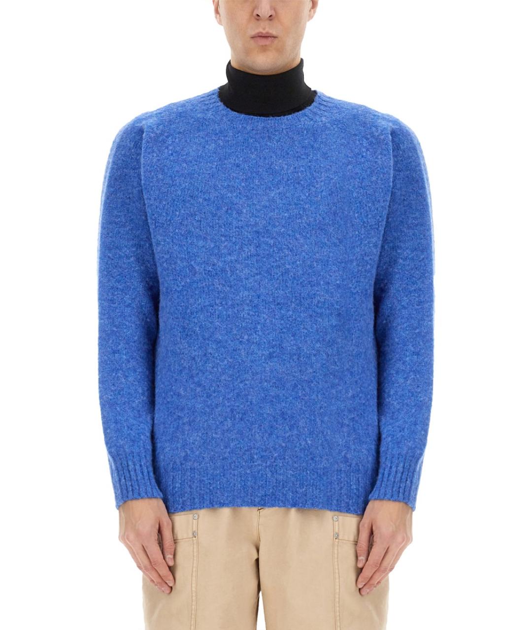 HOWLIN Голубой шерстяной джемпер / свитер, фото 5