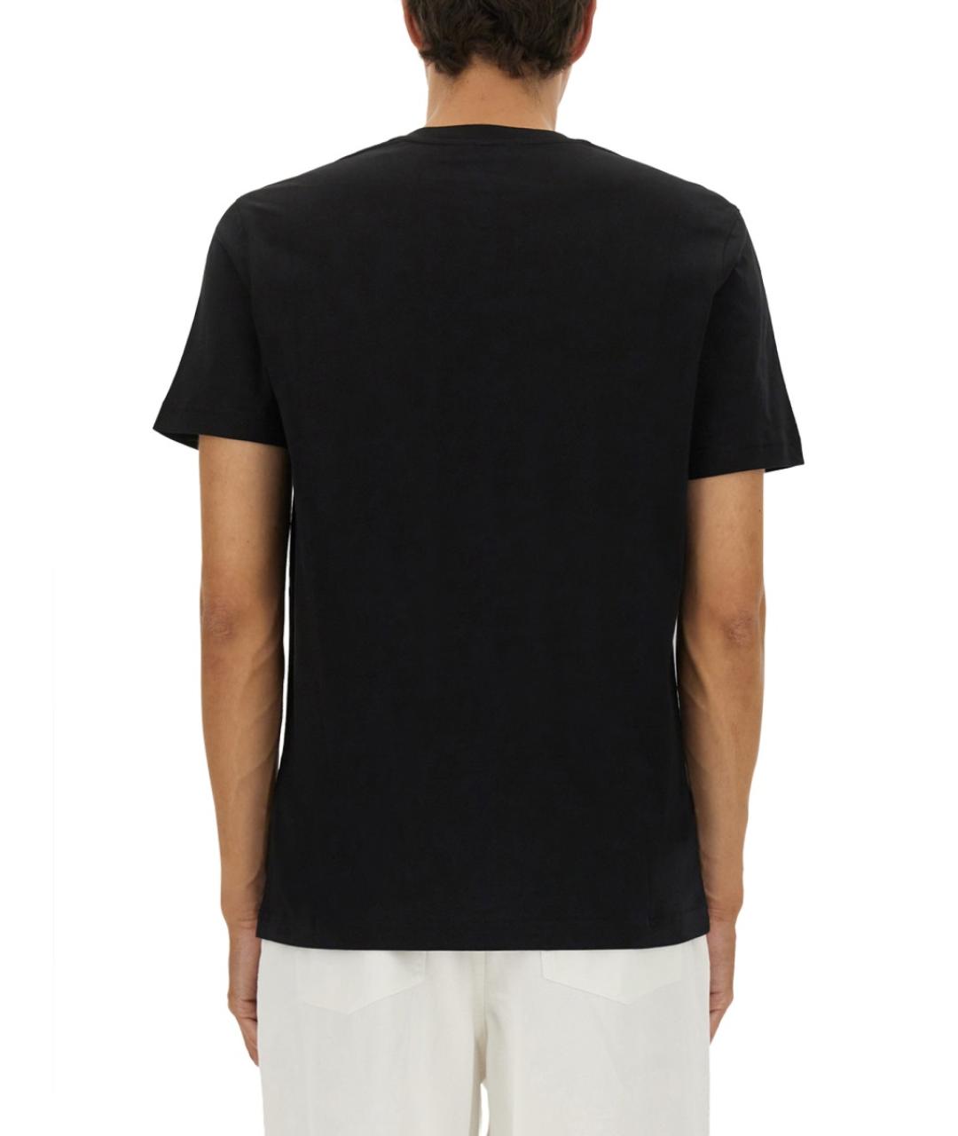 MOSCHINO Черная хлопковая футболка, фото 3