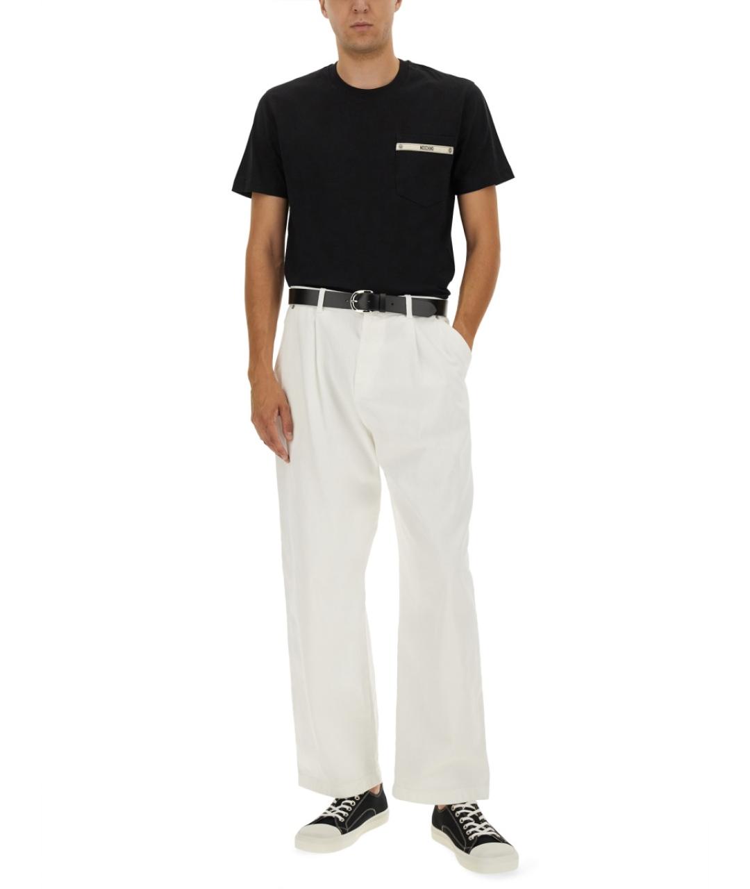 MOSCHINO Черная хлопковая футболка, фото 2