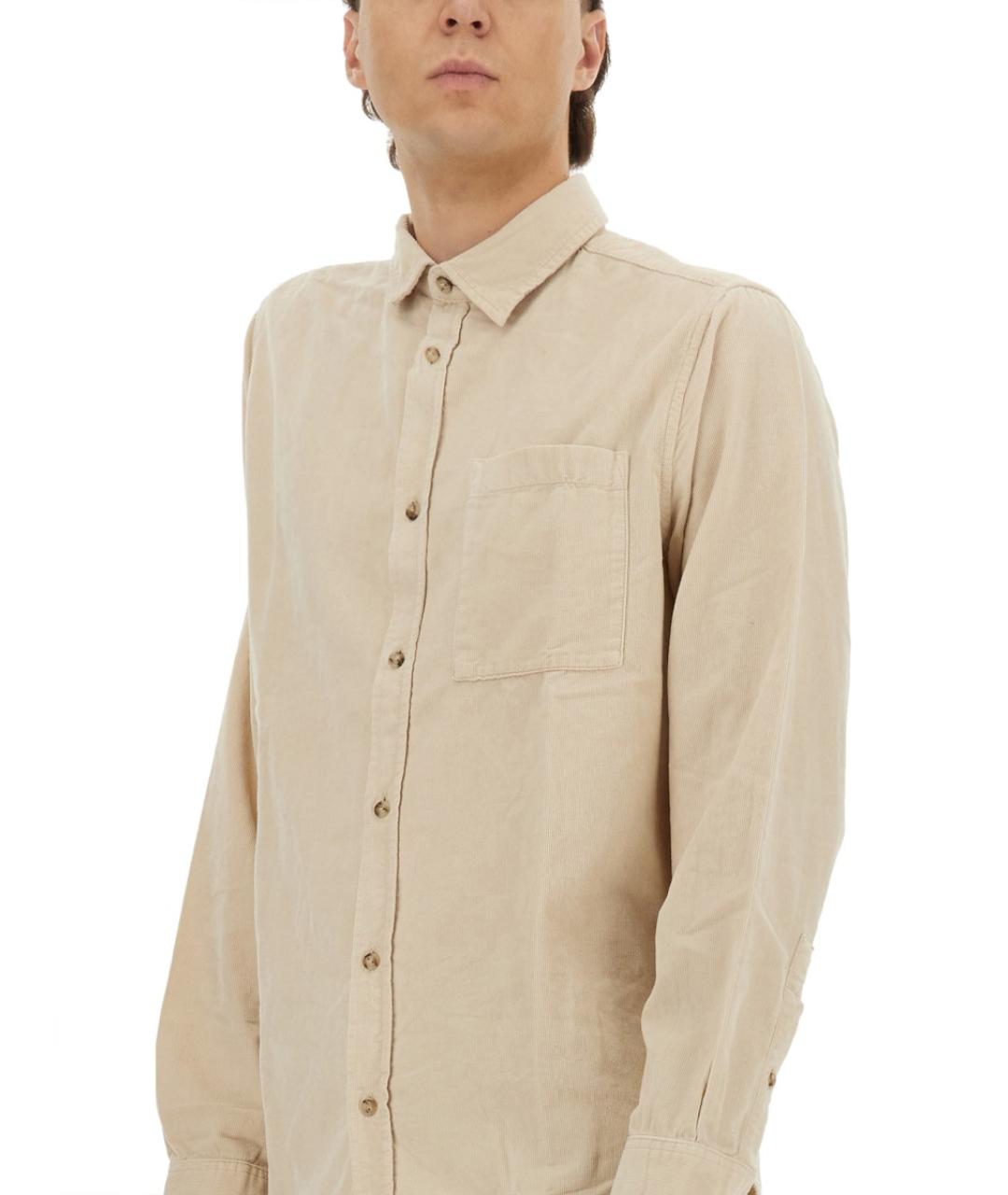 WOOLRICH Бежевая хлопковая кэжуал рубашка, фото 4